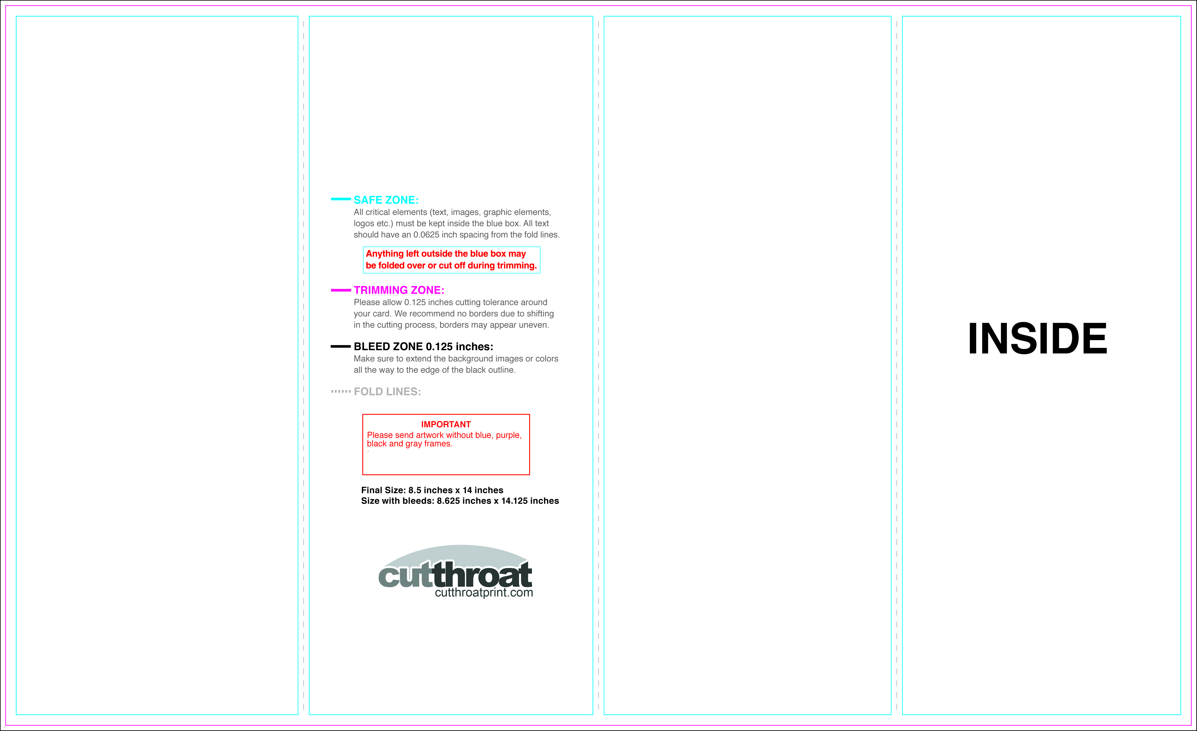 Cutthroat PrintCustom Brochure Printing Intended For 8.5 X11 Brochure Template